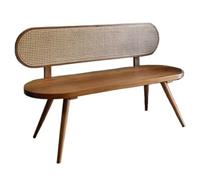 CJHFR472SG modernité Banc en Bois 47,2/59,0/62,9/70,8, Banc rétro en Bois avec Dossier, sièges de Loisirs intérieurs et extérieurs for 2 Personnes Meuble(120x52x83CM)