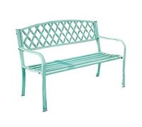 CJHFR472SG modernité Bancs de terrasse d'extérieur, chaises de Jardin décoratives en métal Vintage - Mobilier de Porche Meuble(Blue)