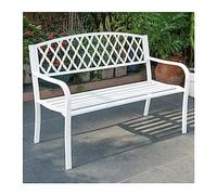 CJHFR472SG modernité Bancs de terrasse d'extérieur, chaises de Jardin décoratives en métal Vintage - Mobilier de Porche Meuble(Blanc)