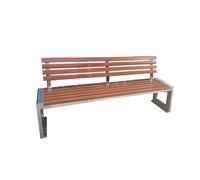 CJHFR472SG modernité Bancs d'extérieur avec dossiers Sièges de Parc carrés en Acier Inoxydable pouvant être fixés au Sol Meuble