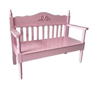 CJHFR472SG modernité Bancs d'extérieur et d'intérieur, 41,9 Pouces, Balcon en Bois Massif avec accoudoirs et Dossier, chaises de Loisirs en pin Meuble(Pink)