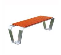 CJHFR472SG modernité Bancs d'extérieur Orange sans Dossier, bancs Doubles, Banc d'extérieur en Acier Inoxydable for Parc de Loisirs Meuble