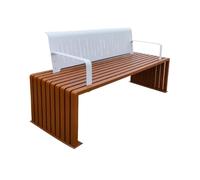 CJHFR472SG modernité Chaise de Jardin avec Dossier, Banc de Loisirs en Acier for Parc, for Balcon, terrasse, siège de Loisirs Meuble(Moyen)