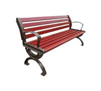 CJHFR472SG modernité Chaise de Jardin avec Dossier, Banc de Loisirs en Bois, Banc d'assise avec Cadre en Aluminium moulé Meuble