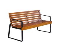 CJHFR472SG modernité Chaise de Jardin d'extérieur avec Dossier, Banc de Parc avec Cadre en Aluminium moulé, siège de Loisirs en Bois Meuble