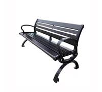 CJHFR472SG modernité Chaise de Parc en Alliage d'aluminium Noir, Banc d'extérieur avec Dossier for Loisirs en Plein air Meuble(Moyen)