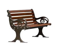 CJHFR472SG modernité Chaise d'extérieur en Fonte d'aluminium Park, Banc de Repos en Imitation Bois de Fer, siège à Dossier Long for Patio Meuble(Grand)