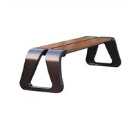 CJHFR472SG modernité Chaise d'extérieur Marron foncé, Banc de Parc carré, Salon d'extérieur sans Dossier Meuble