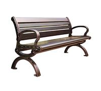 CJHFR472SG modernité Chaises de Parc, bancs d'extérieur entièrement en Aluminium moulé, bancs de Loisirs en métal avec Dossier for terrasses de Jardin Meuble(XL)