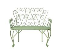 CJHFR472SG modernité Tabouret de Jardin Rural en Fer avec accoudoirs et dossiers, mobilier d'extérieur, Banc décoratif for terrasse et Balcon Meuble