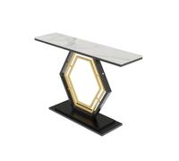 CJHFR472SG Multifonctionnel Console, Table Basse, Plateau en Dalle de Pierre, Tables d'entrée étroites Derrière Le canapé