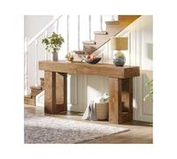 CJHFR472SG Multifonctionnel Table Console de 63 Pouces de Long, Table d'entrée étroite de Style Ferme for Couloir d'entrée Derrière Le canapé(Light Brown)