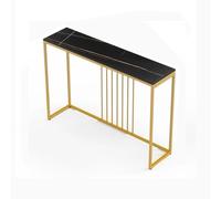 CJHFR472SG Multifonctionnel Table Console for entrée, Salon, canapé, Table d'appoint avec Support en métal Robuste Derrière Le canapé(Noir,Petit)
