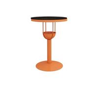 CJHFR472SG Orange Rock Slab Iron Bar Table Home Balcony Leisure Round High Top Pub Table for Milk Tea Shop, Coffee Shop(Petit)