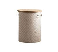 CJHFR472SG Petite table d'appoint moderne et rustique avec couvercle rond en bois, 38,9 x 49 cm, simple