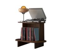CJHFR472SG Porte-disques Présentoir à disques vinyles en bois sur pied, étagère de rangement multifonctionnelle for platine vinyle Support vinyle