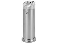 CJHFR472SG Porte-mégots Cendrier D'hôtel en Acier Inoxydable, Collecteur De Mégots De Cigarettes, Extinction D'incendie Verticale, Poubelle for Fumer, Extérieur, Argent/Noir sur Pied