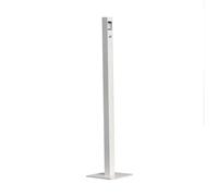 CJHFR472SG Porte-mégots Pilier à Cendres Vertical carré en Acier Inoxydable, résistant à la Pluie, Seau d'extinction de Cigarettes Commercial extérieur sur Pied(Blanc)