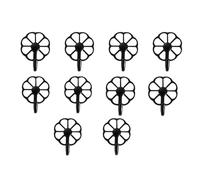 CJHFR472SG Portemanteau Mural Lot de 10 patères murales polyvalentes en métal sans Perforation for clés, Serviettes, Sacs, Tasses et Chapeaux Patère Murale(Noir)