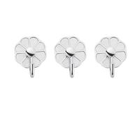 CJHFR472SG Portemanteau Mural Lot de 3 patères murales Multifonctions en métal sans Perforation for clés, Serviettes, Sacs, Tasses et Chapeaux Patère Murale(Silver)