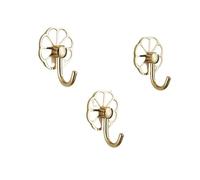 CJHFR472SG Portemanteau Mural Lot de 3 patères murales Multifonctions en métal sans Perforation for clés, Serviettes, Sacs, Tasses et Chapeaux Patère Murale(Gold)