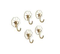CJHFR472SG Portemanteau Mural Lot de 5 patères murales Multifonctions en métal sans Perforation for clés, Serviettes, Sacs, Tasses et Chapeaux Patère Murale(Gold)