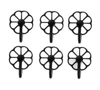 CJHFR472SG Portemanteau Mural Lot de 6 patères murales Multifonctions en métal sans Perforation for clés, Serviettes, Sacs, Tasses et Chapeaux Patère Murale(Noir)