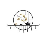 CJHFR472SG Portemanteau Mural Porte-Manteau d'entrée avec 7 Crochets, Crochets de Suspension de Luxe légers en métal, Crochet décoratif en Fer à la Mode Patère Murale