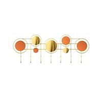 CJHFR472SG Portemanteau Mural Porte-Manteau Mural Orange avec 7 Crochets for Suspendre Les vêtements, Cintre for Salle de Bain, entrée, vestiaire Patère Murale