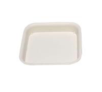 CJHFR472SG Soucoupes à Fleurs Plateaux carrés for Pots de Fleurs, Base Soucoupe for Plantes, 2 pièces Plateaux pour Plantes(Rice White,Grand)