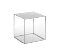 CJHFR472SG Table basse moderne - Table d'appoint amovible - Petite table basse en métal blanc/noir - Table d'appoint carrée - Buffet de salon - Table de chevet - Table d'angle simple (blanc)