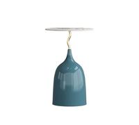 CJHFR472SG Table basse moderne unique faite à la main - Plateau naturel - Table de chevet pour la maison, la salle à manger ou le salon - Fabriquée à la main - Style moderne simple (bleu)