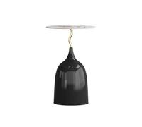 CJHFR472SG Table basse moderne unique faite à la main, table d'appoint avec plateau naturel pour la maison, la salle à manger ou le salon, faite à la main, style moderne simple (noir)