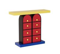 CJHFR472SG Table console d'entrée multifonctionnelle, table d'appoint pour salon avec 6 tiroirs de rangement, table de divertissement de 114 cm, table d'entrée derrière le canapé