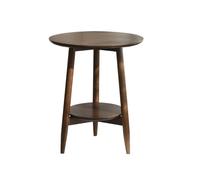 CJHFR472SG Table d'appoint moderne en bois massif pour canapé, table d'appoint ronde, buffet pour la maison, la salle à manger ou le salon, fait à la main, style moderne simple (Bruin)