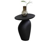 CJHFR472SG Table d'appoint moderne en forme de galets noirs style vintage pour salon et chambre à coucher, table d'appoint pour canapé ou table de chevet simple