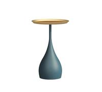 CJHFR472SG Table d'appoint moderne pour canapé, petite table basse, table d'angle avec base en métal, pour salon, chambre à coucher, balcon et bureau, table de chevet simple (bleu)