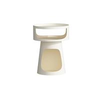 CJHFR472SG Table d'appoint ronde moderne et créative en métal - Table basse double couche - Table basse pour balcon - Table de chevet pour la chambre à coucher - Lit pour animal de compagnie pour chat