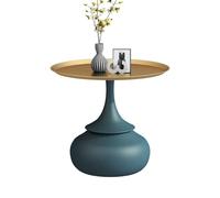 CJHFR472SG Table d'appoint ronde moderne minimaliste petite table basse avec plateau en pierre, table canapé créative, table de chevet tendance simple