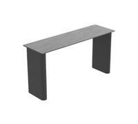 CJHFR472SG Table de Bar en Dalle de Roche avec Pieds en métal, Table de Balcon Commerciale Longue et étroite à Hauteur de comptoir(Grigio)