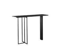 CJHFR472SG Table de Bar Home Rock Slab avec Structure en métal, Table Haute Noire for espaces restreints(100 * 40 * 105cm)