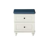CJHFR472SG Table de chevet moderne avec 2 tiroirs, en bois, table d'appoint, table de chevet pour salon, chambre à coucher, bureau, L 16,8 x l 14,8 x H 17,9 pouces, blanche pratique