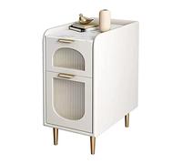 CJHFR472SG Table de chevet moderne design peu encombrante Table de chevet étroite avec 2 tiroirs Table de chevet simple pour chambre Table basse table de chevet, blanc pratique (L30 x D40 x H60 cm)