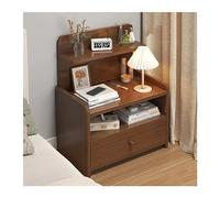 CJHFR472SG Table de chevet moderne, tiroir simple, rangement multicouche, table de chevet, rangement simple en bois, meubles de chevet, petit pratique (bruin)