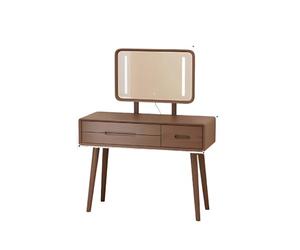 CJHFR472SG Table de Maquillage Table de Maquillage compacte et élégante en Bois Massif, Bureau chêne avec Miroir for Chambre à Coucher Maison Chambre