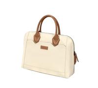 CJHFR472SG Travail Sac d'ordinateur portable de grande capacité avec poignée mallette en tissu Oxford for le bureau voyage d'affaires Porte-documents(Blanc,Grand)