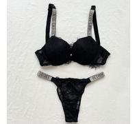 CJHYSMD Ensemble de Lingerie Sexy pour Femme, 2 pièces, Soutien-Gorge Push-up et Culotte, sous-vêtements en Dentelle réglables