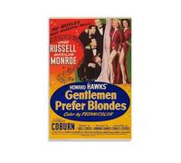 CJianqiang Poster de film Gentlemen Prefer Blondes. Poster sur toile pour décoration murale, chambre à coucher, salon, affiche moderne de décoration d'intérieur, 30 x 45 cm, sans cadre