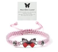 CJIAYUJEW Bracelet papillon « Always believe in yourself » - Bracelet à breloques papillon - Bracelet assorti - Bracelets d'amitié pour couple, Adjustable, Alliage, Pas de gemme