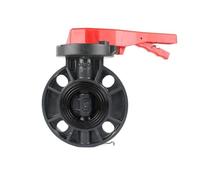 CJKXPZMH Vanne Papillon UPVC à poignée serrée Vanne Papillon à Bride en PVC Vanne Papillon Manuelle résistante aux acides et aux alcalis(DN125)